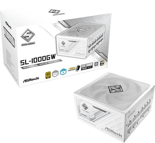 ASRock Steel Legend SL-1000GW 1000W Λευκό Τροφοδοτικό Υπολογιστή Full Modular 80 Plus Gold - Image 2