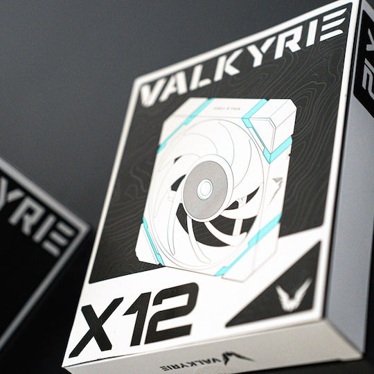 Valkyrie V12F Case Fan 120mm με ARGB Φωτισμό και Σύνδεση 4-Pin PWM Λευκό - Image 6
