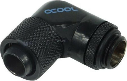 Alphacool HF 13/10 Threaded Grommet 90 Degree Rotatable G1 / 4 Deep Black - Image 3