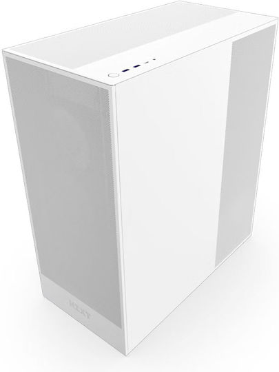 NZXT H7 Flow (2024) Gaming Midi Tower Κουτί Υπολογιστή με Πλαϊνό Παράθυρο Λευκό - Image 2