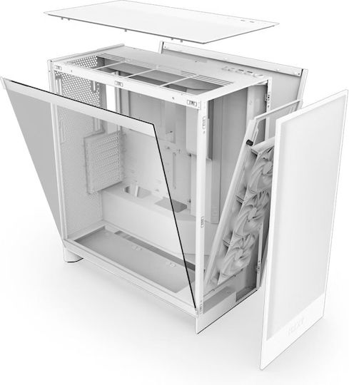 NZXT H7 Flow (2024) Gaming Midi Tower Κουτί Υπολογιστή με Πλαϊνό Παράθυρο Λευκό - Image 3