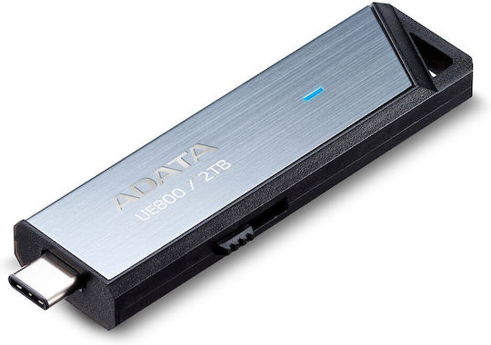 Adata Elite Ue800 2.0TB USB 3.2 Stick με σύνδεση USB-C Ασημί - Image 2