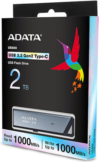 Adata Elite Ue800 2.0TB USB 3.2 Stick με σύνδεση USB-C Ασημί - Image 3