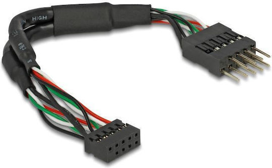 DeLock USB 2.0 pin header female 2.00 mm 10 pin to USB 2.0 pin header male 2.54 mm 10 pin 12 cm 41977 - Image 3