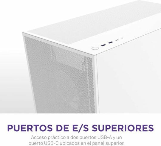 NZXT H7 Flow (2024) Gaming Midi Tower Κουτί Υπολογιστή με Πλαϊνό Παράθυρο Λευκό - Image 10