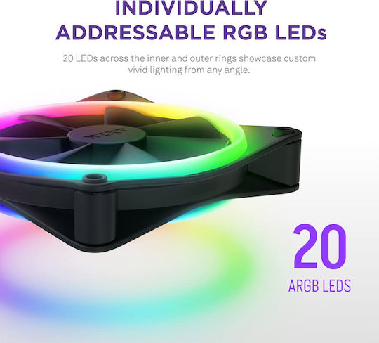 NZXT F120 RGB Duo Case Fan με Σύνδεση 4-Pin PWM - Image 7