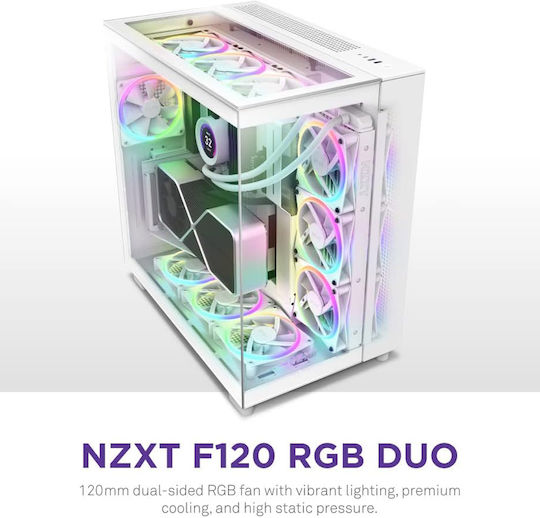 NZXT F120 RGB Duo Case Fan με Σύνδεση 4-Pin PWM Λευκό - Image 8