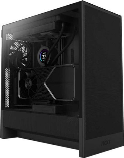 NZXT H5 Flow Midi Tower Κουτί Υπολογιστή με Πλαϊνό Παράθυρο Μαύρο - Image 3