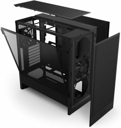 NZXT H5 Flow Midi Tower Κουτί Υπολογιστή με Πλαϊνό Παράθυρο Μαύρο - Image 4