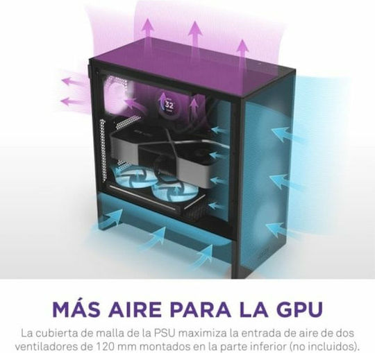 NZXT H5 Flow Midi Tower Κουτί Υπολογιστή με Πλαϊνό Παράθυρο Μαύρο - Image 8