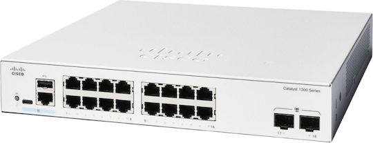 Cisco Catalyst C1300-16T-2G Managed L2 Switch με 18 Θύρες Gigabit (1Gbps) Ethernet και 2 SFP Θύρες - Image 4