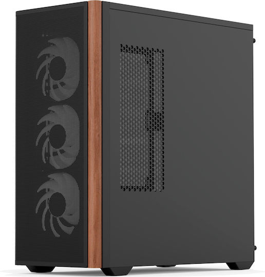 Aerocool D501A V2 Gaming Midi Tower Κουτί Υπολογιστή με Πλαϊνό Παράθυρο και RGB Φωτισμό Μαύρο - Image 2