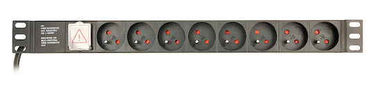 Gembird EG-PDU-014-FC14 Πολύπριζο Rack 1U 8x Schuko Μαύρο - Image 2