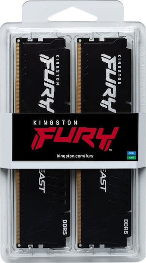 Kingston FURY Beast DDR5 16GB RAM με 2x8GB Modules και Ταχύτητα 6000 για Desktop KF560C30BBEK2-16 - Image 3