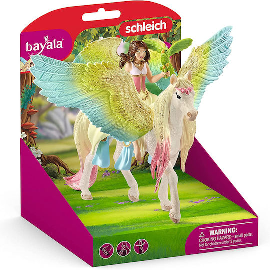 Schleich-S Παιχνίδι Μινιατούρα Fairy Surah with Glitter Pegasus Bayala για 5-12 Ετών 18εκ. 70566 - Image 3