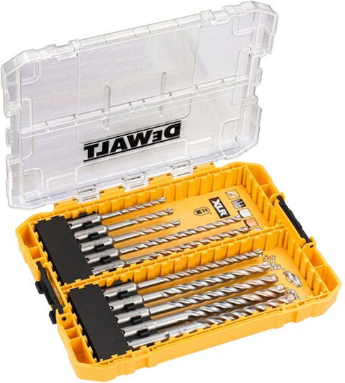 Dewalt Σετ 10 Διαμαντοτρύπανα Καρβιδίου με SDS Plus Στέλεχος για Δομικά Υλικά και Μέταλλο DT70752