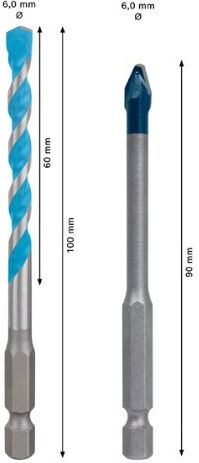 Bosch Expert HEX-9 HardCeramic Σετ 2 Διαμαντοτρύπανα για Δομικά Υλικά 6501040010095 - Image 2