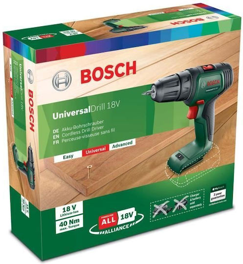 Bosch UniversalDrill Δραπανοκατσάβιδο Μπαταρίας Solo 18V 06039D4000 - Image 2