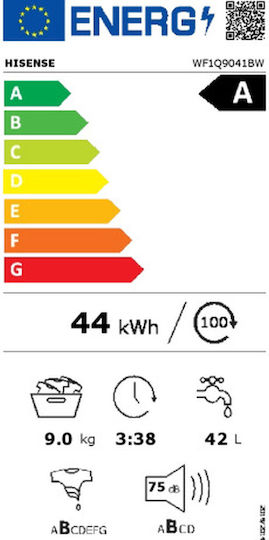 Hisense Πλυντήριο Ρούχων 7kg 1400 Στροφών WF1Q9041BW - Image 2