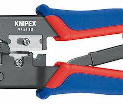 Alternative view of Knipex Πρέσα Ακροδεκτών Δικτύου RJ12, RJ45 με Απογυμνωτή & Μηχανισμό Καστάνιας (Μήκος 190mm) 97 51 10