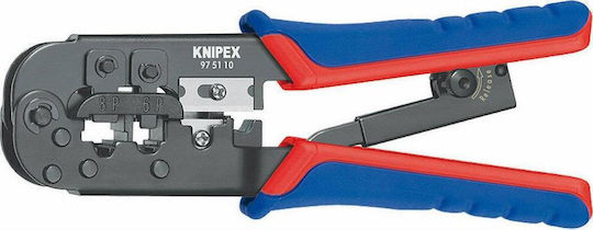 Knipex Πρέσα Ακροδεκτών Δικτύου RJ12, RJ45 με Απογυμνωτή & Μηχανισμό Καστάνιας (Μήκος 190mm) 97 51 10 - Image 2