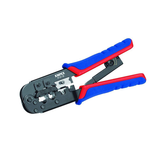 Knipex Πρέσα Ακροδεκτών Δικτύου RJ12, RJ45 με Απογυμνωτή & Μηχανισμό Καστάνιας (Μήκος 190mm) 97 51 10 - Image 12