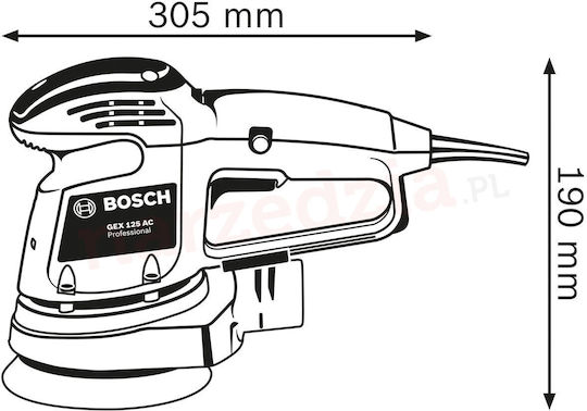 Bosch GEX 34-125 Έκκεντρο Τριβείο 125mm Ρεύματος 340W με Ρύθμιση Ταχύτητας και με Σύστημα Αναρρόφησης - Image 3