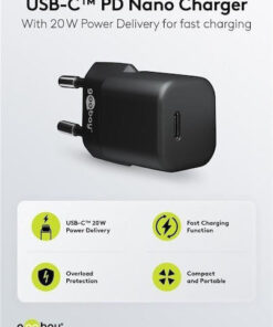 Alternative view of Goobay Φορτιστής Χωρίς Καλώδιο με Θύρα USB-C 20W Power Delivery Μαύρος (65403)