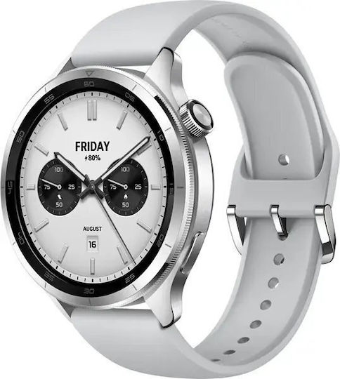 Xiaomi Watch S4 Aluminium 47mm Αδιάβροχο με Παλμογράφο (Ασημί) - Image 2