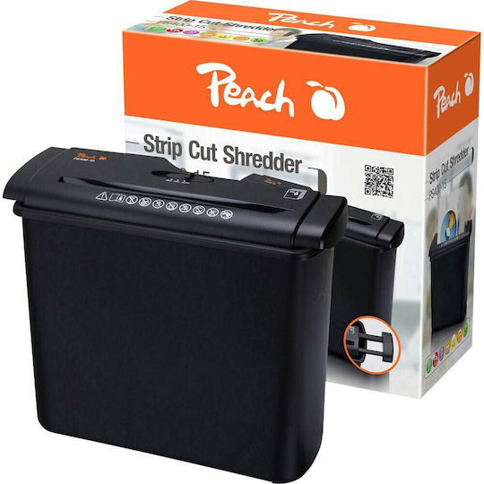 Peach Καταστροφέας Εγγράφων PS400-02 Strip Cut 5 Φύλλων με Κάδο 8lt 511003 - Image 3