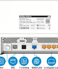 Alternative view of AVM FRITZ!Box 5690 Fiber GPON Ασύρματο VDSL2 Modem Router Wi‑Fi 7 με 4 Θύρες