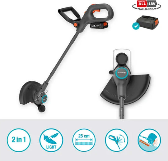Gardena Easytrim Χορτοκοπτικό Ώμου / Χειρός Μπαταρίας 18V 2.06kg με 1 Μπαταρία 2Ah 14704-20 - Image 2
