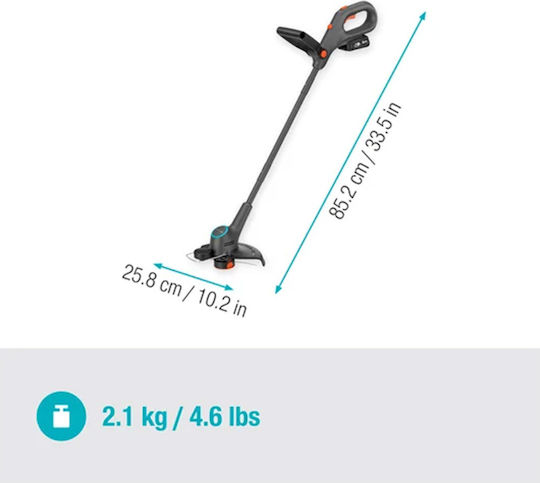 Gardena Easytrim Χορτοκοπτικό Ώμου / Χειρός Μπαταρίας 18V 2.06kg με 1 Μπαταρία 2Ah 14704-20 - Image 3
