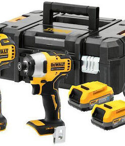 Dewalt DCK2062E2T Σετ Δραπανοκατσάβιδο & Κατσαβίδι 18V με 2 Μπαταρίες 1.7Ah και Θήκη