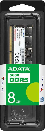 Adata DDR5 με Module 1x8GB και Ταχύτητα 5600 για Laptop AD5S56008G-S - Image 2