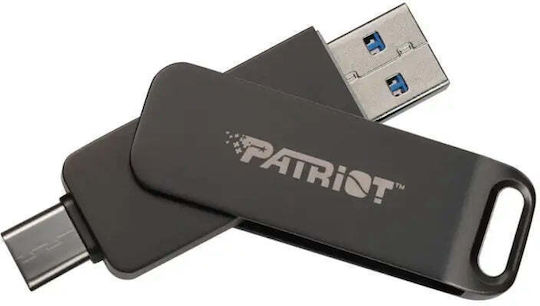 Patriot Rage 32GB USB 3.2 Stick με σύνδεση USB-A & USB-C Μαύρο - Image 3