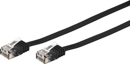 Goobay Flat U/UTP Cat.6 Καλώδιο Δικτύου Ethernet 1.5m Μαύρο 1τμχ 95382 - Image 2