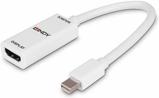 Lindy Μετατροπέας mini DisplayPort male σε HDMI female Λευκό 1τμχ 41719 - Image 3