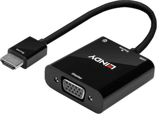 Lindy Μετατροπέας HDMI male σε VGA female 1τμχ 38285 - Image 5
