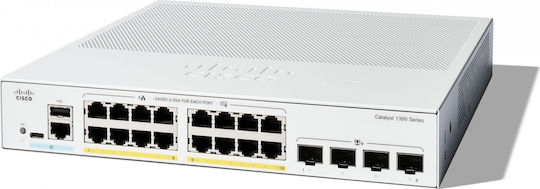 Cisco Catalyst C1300-16P-4X Managed L2 / L3 PoE+ Switch με 16 Θύρες Gigabit (1Gbps) Ethernet και 4 SFP Θύρες