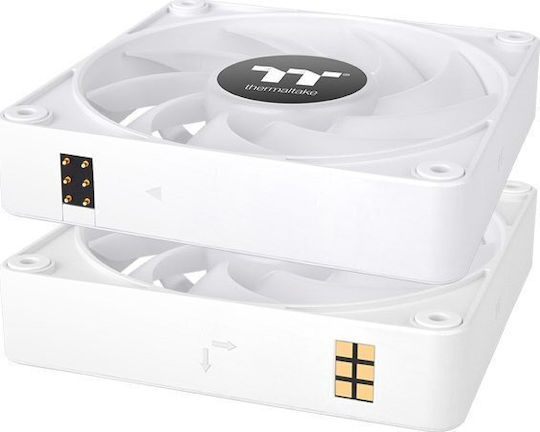 Thermaltake CT120 EX Case Fan με ARGB Φωτισμό και Σύνδεση 3-Pin / 4-Pin PWM 3τμχ Λευκό - Image 5