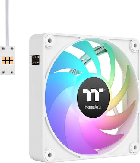 Thermaltake CT120 EX Case Fan με ARGB Φωτισμό και Σύνδεση 3-Pin / 4-Pin PWM 3τμχ Λευκό - Image 2