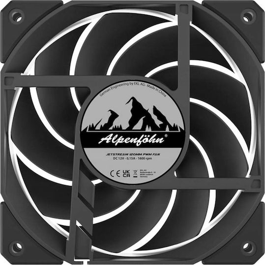 Alpenfoehn Jetstream 120 Case Fan με Σύνδεση 4-Pin PWM - Image 4