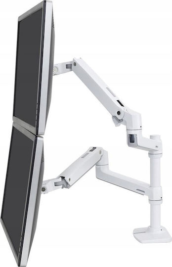 Ergotron LX Dual Direct Βάση Γραφείου για 2 Οθόνες με Βραχίονα Λευκή - Image 3