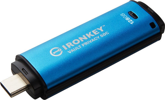 Kingston IronKey Vault Privacy 50 128GB USB 3.2 Stick με σύνδεση USB-C Μπλε - Image 5