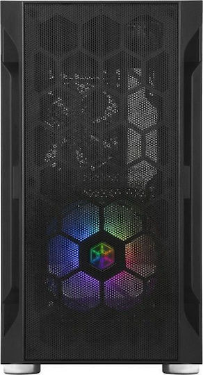 Silverstone FARA H1M Gaming Mini Tower Κουτί Υπολογιστή με Πλαϊνό Παράθυρο Μαύρο - Image 5