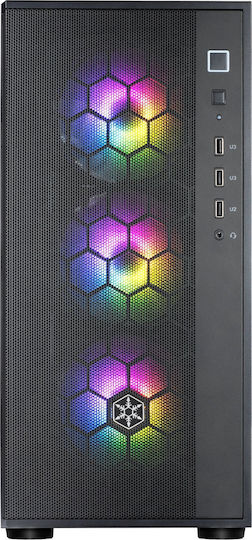 Silverstone Fara R1 V2 Gaming Midi Tower Κουτί Υπολογιστή με Πλαϊνό Παράθυρο Μαύρο - Image 3