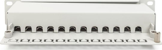 Digitus Patch Panel Shielded για Rack 1U 10" 12 Θυρών Γκρι DN-91612S-EA-G - Image 3