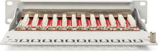 Digitus Patch Panel Shielded για Rack 1U 10" 12 Θυρών Γκρι DN-91612S-EA-G - Image 4