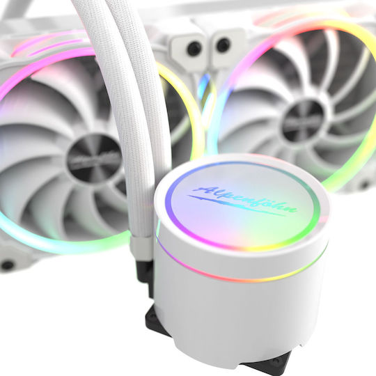 Alpenfoehn Gletscherwasser 360 RGB Υδρόψυξη Επεξεργαστή Τριπλού Ανεμιστήρα 120mm για Socket AM4/AM5/1200/115x Λευκή - Image 9